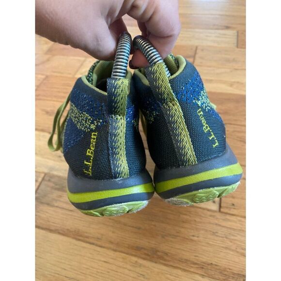 L.L. Bean Kid's Blue & Green Knit Athletic high top Sneakers size 4 - Picture 7 of 10